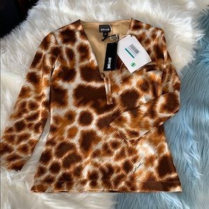 Just Cavalli Top animal print NEW NWT